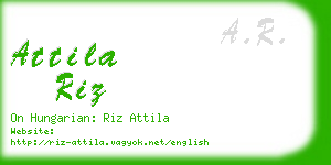 attila riz business card